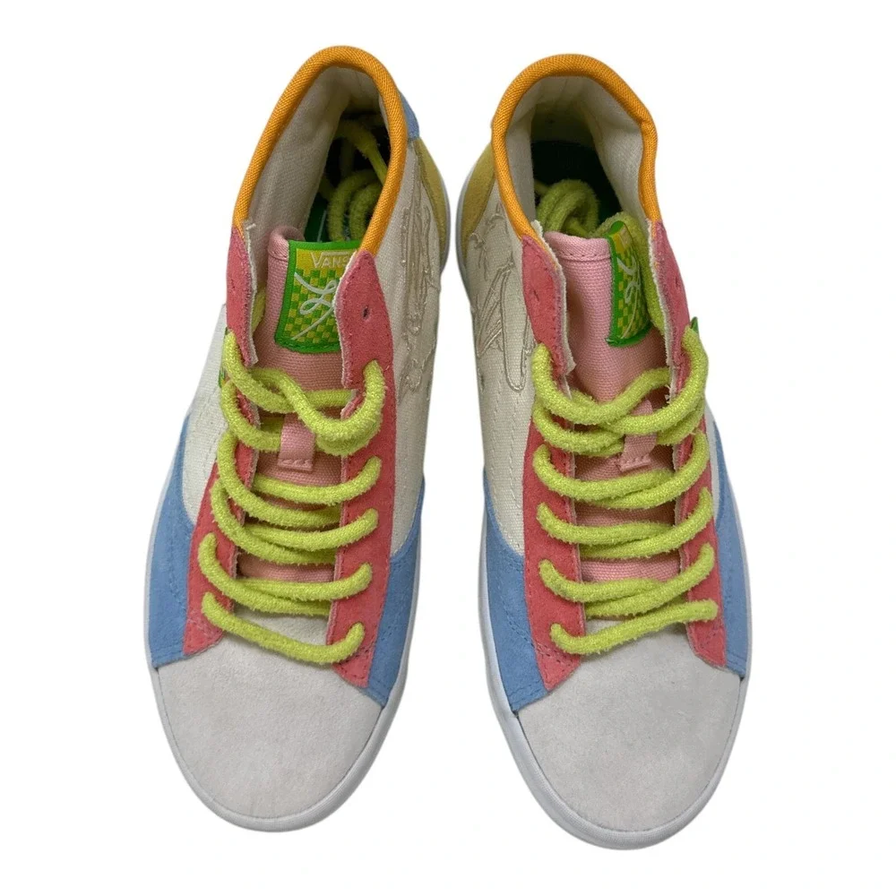 Vans Sesame Street Sk8-Hi Kids Size 3 Multicolor Elmo Cookie Monster Sneakers